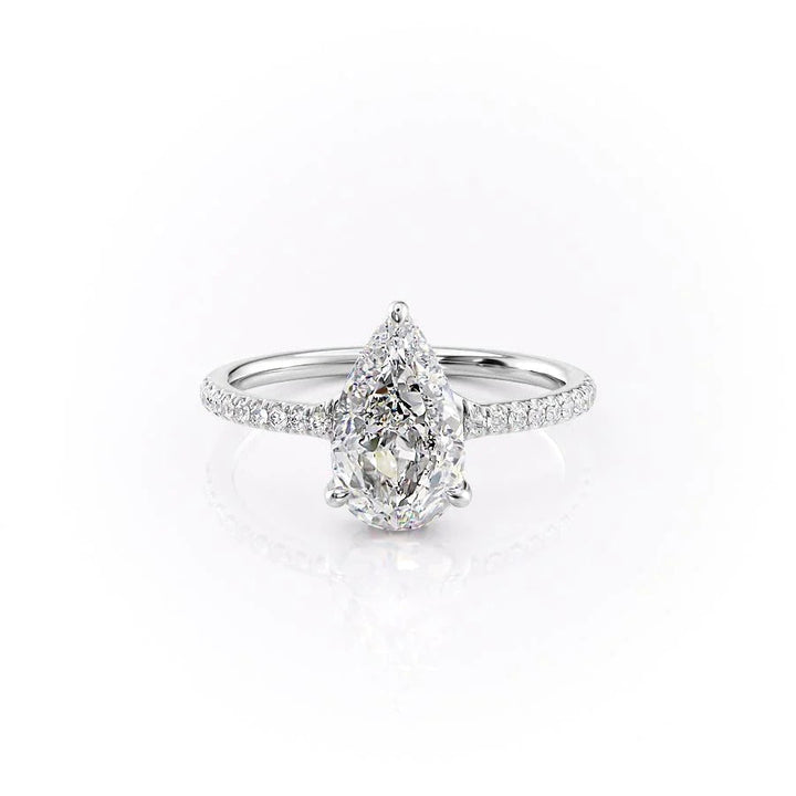 The Myra Set With Pear Pave Moissanite#material_14k-white