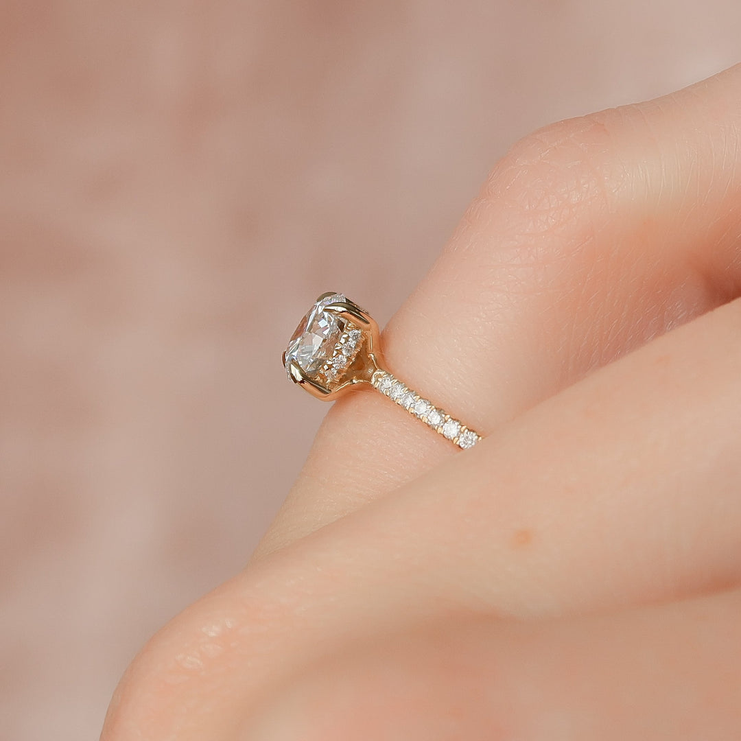 The Myra Set With Round Pave Lab Diamond 2.5 Carat 14K Gold#material_14k-gold