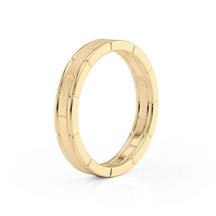 The Nakima Wedding Bands Matte 18K Gold#material_18k-gold