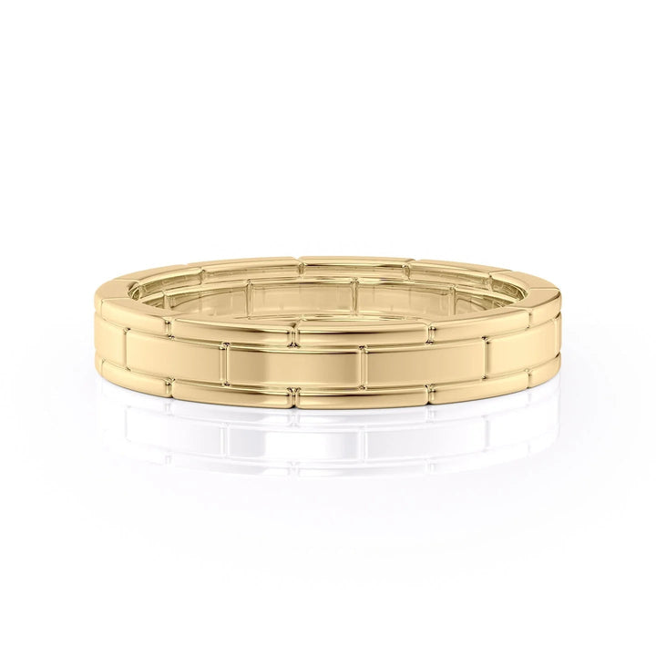 The Nakima Wedding Bands Polished 14K Gold#material_14k-gold