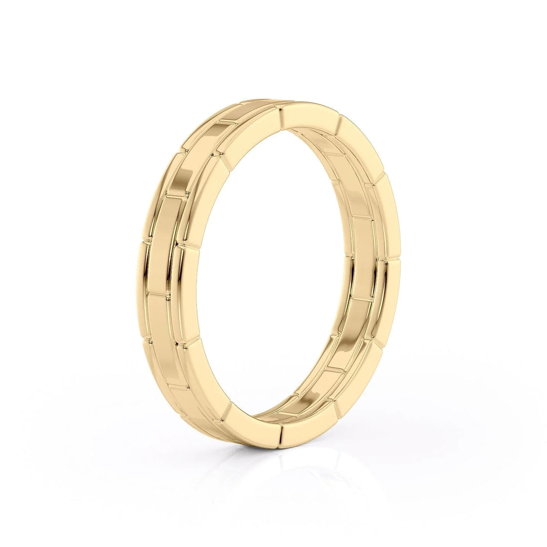 The Nakima Wedding Bands Polished 14K Gold#material_14k-gold