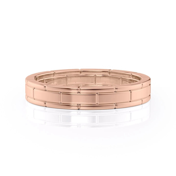 The Nakima Wedding Bands Polished 14K Rose#material_14k-rose