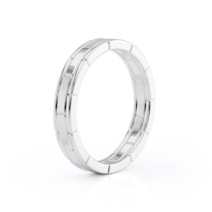 The Nakima Wedding Bands Polished 14K White#material_14k-white