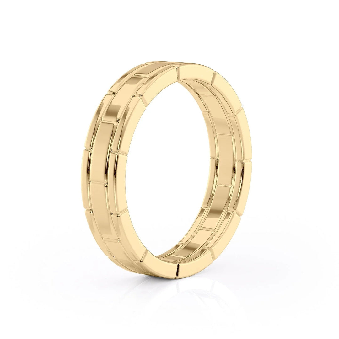 The Nakima Wedding Bands Polished 14K Gold#material_14k-gold