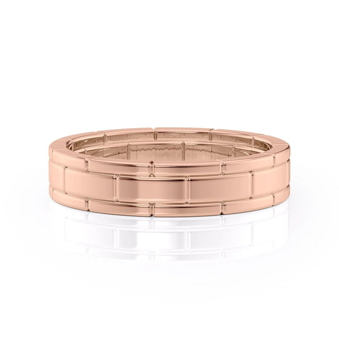 The Nakima Wedding Bands Polished 14K Rose#material_14k-rose