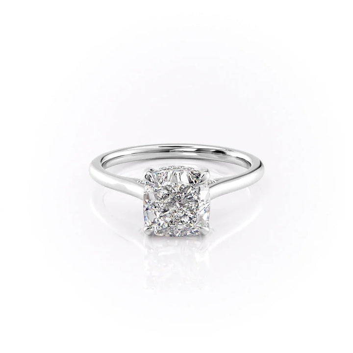 The Natasha Set With Cushion Solitaire Moissanite#material_14k-white