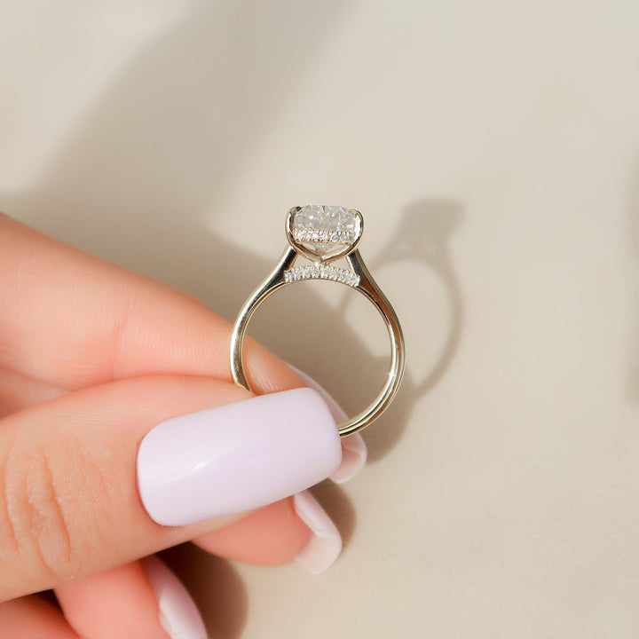 The Natasha Set With Pear Solitaire Moissanite#material_14k-gold