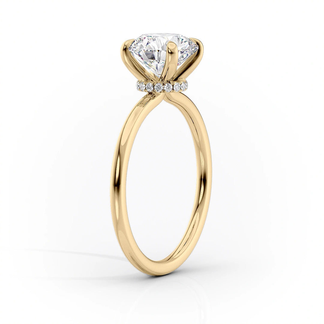 The Navy Set With Cushion Solitaire Lab Diamond 1.5 Carat 14K Gold#material_14k-gold