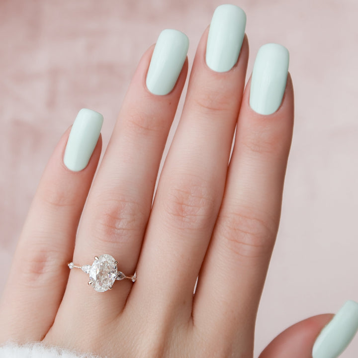 The Niko Oval Lab Diamond Moissanite Engagement Ring *Shown with 2 ct #material_rose