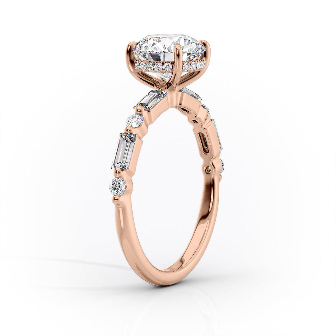 The Palmer Set With Cushion Side Stone Lab Diamond 1.5 Carat 14K Rose#material_14k-rose