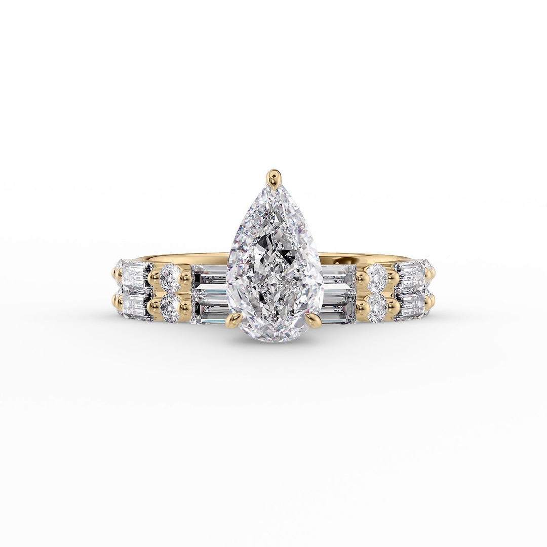 The Palmer Set With Pear Side Stone Moissanite#material_14k-gold