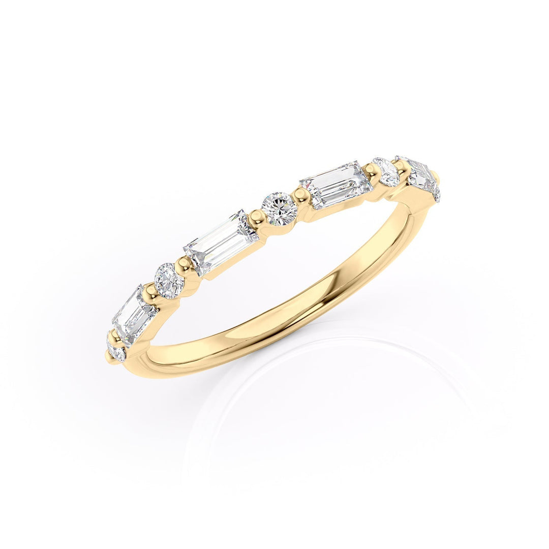 The Palmer Wedding Bands Diamonds Half Way 14K Gold#material_14k-gold