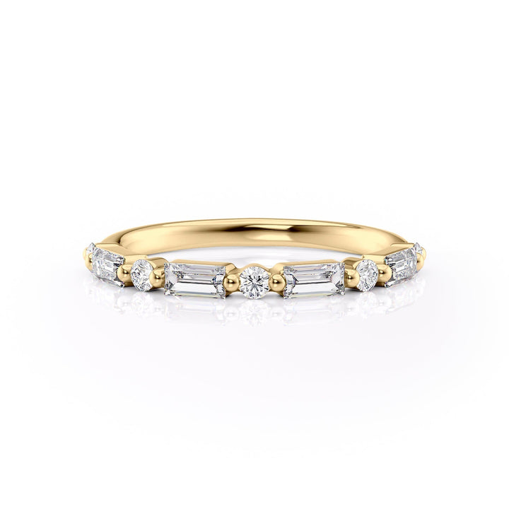 The Palmer Wedding Bands Diamonds Half Way#material_18k-gold