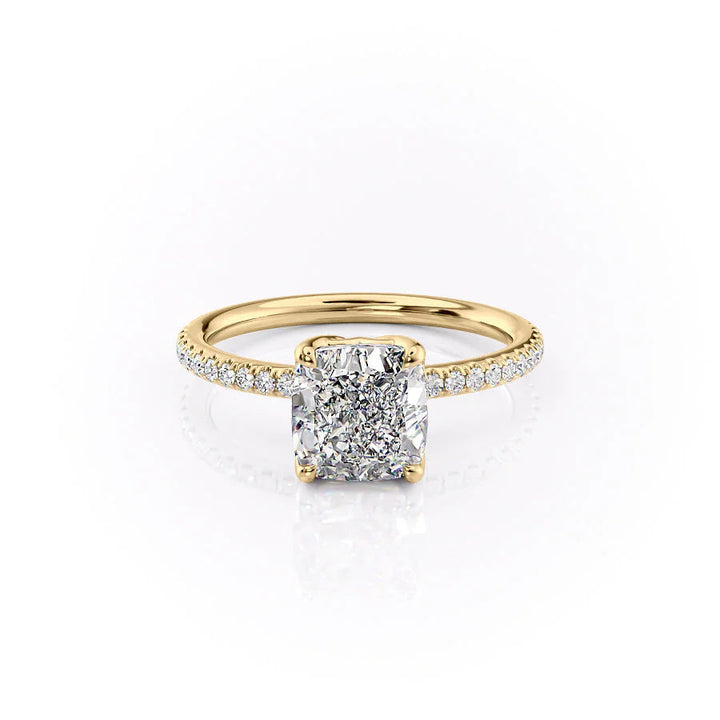 The Pave Abby Set With Cushion Pave Lab Diamond 1 Carat 14K Gold#material_14k-gold