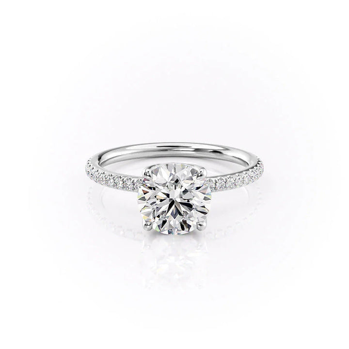 The Pave Abby Set With Round Pave Moissanite#material_14k-white