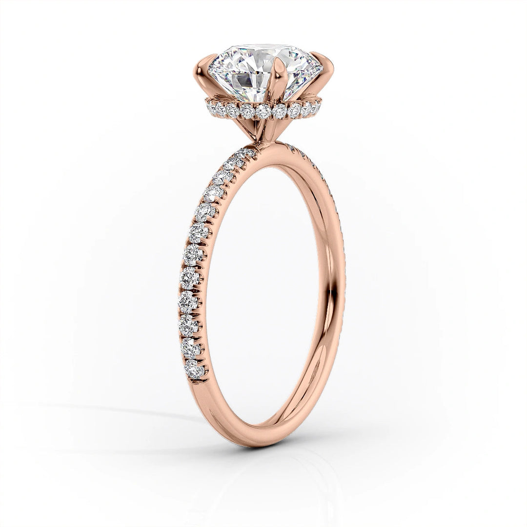 The Pave April Set With Cushion Pave Lab Diamond 1.5 Carat 14K Rose#material_14k-rose