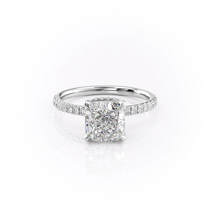 The Pave April Set With Cushion Pave Moissanite#material_14k-white