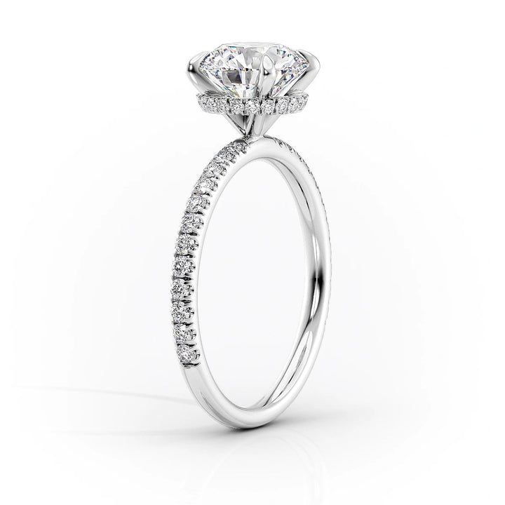 The Pave April Set With Cushion Pave Moissanite#material_14k-white