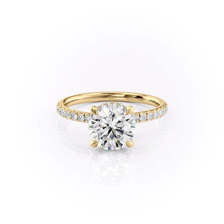 The Pave April Set With Round Pave Lab Diamond 1 Carat 14K Gold#material_14k-gold