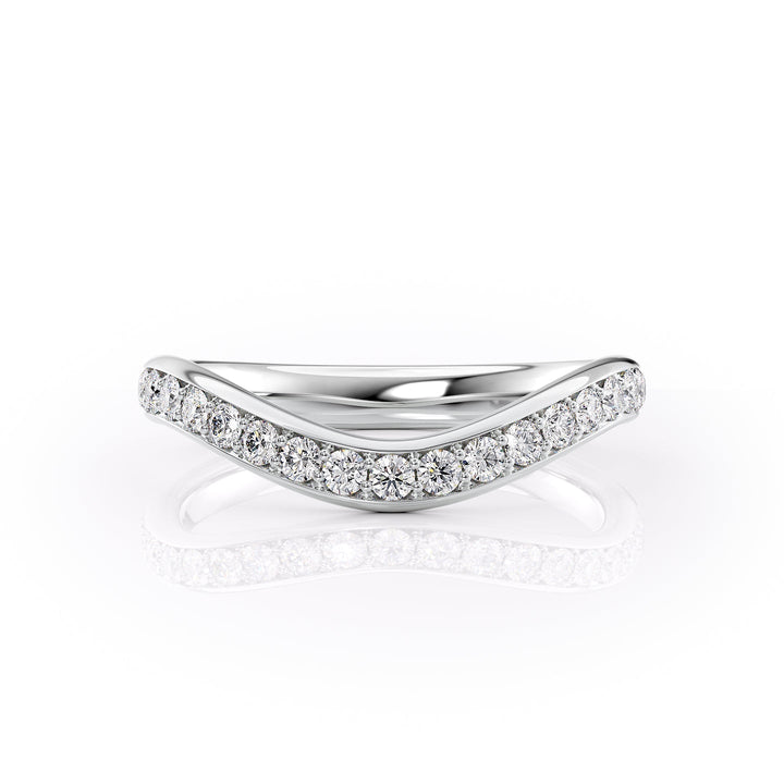 The Pave Brooklyn Wedding Bands 14K White#material_14k-white