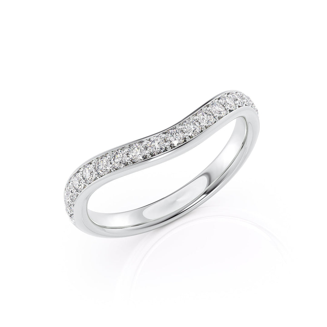 The Pave Brooklyn Wedding Bands 14K White#material_14k-white