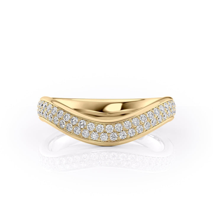 The Pave Brooklyn Wedding Bands 14K Gold#material_14k-gold