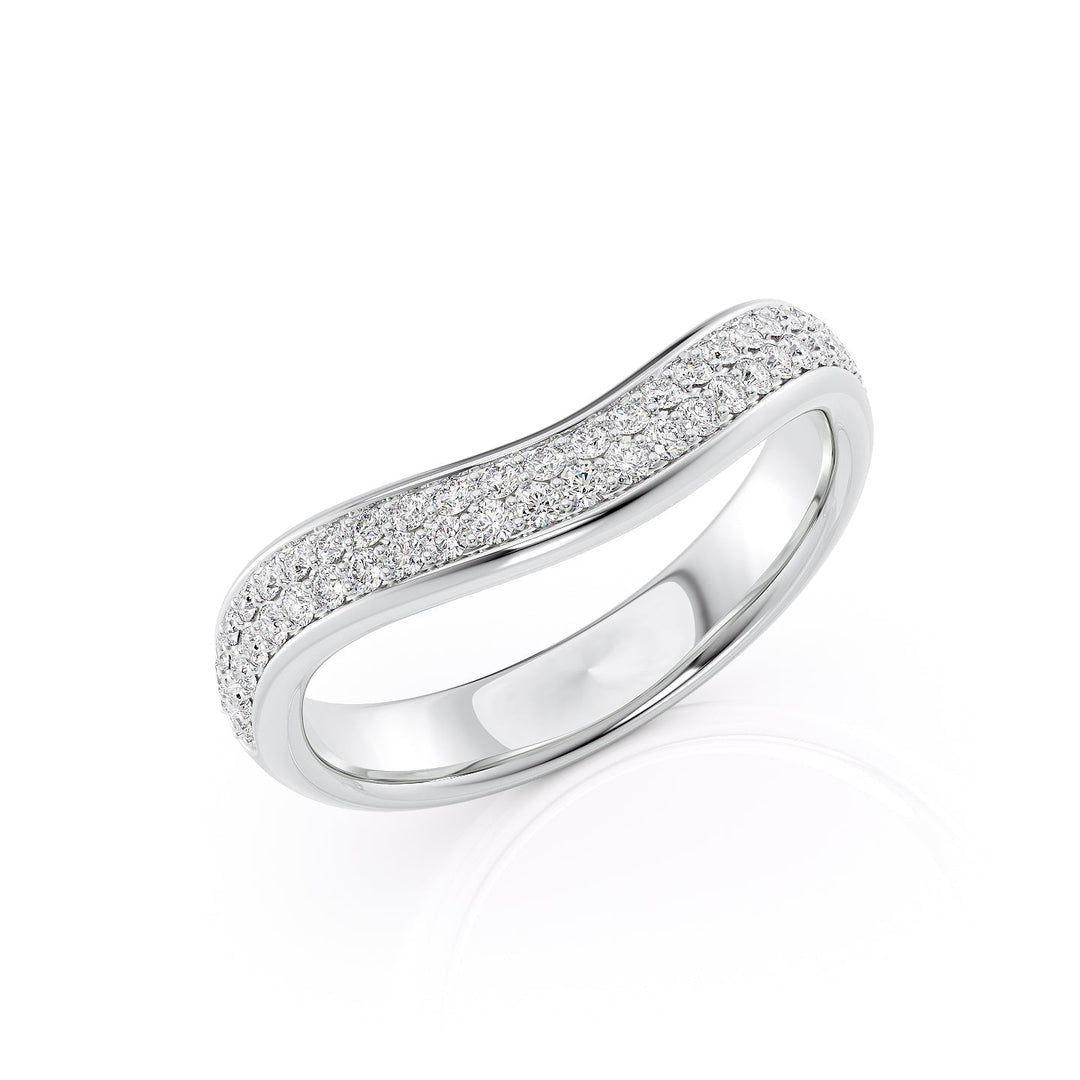 The Pave Brooklyn Wedding Bands 14K White#material_14k-white