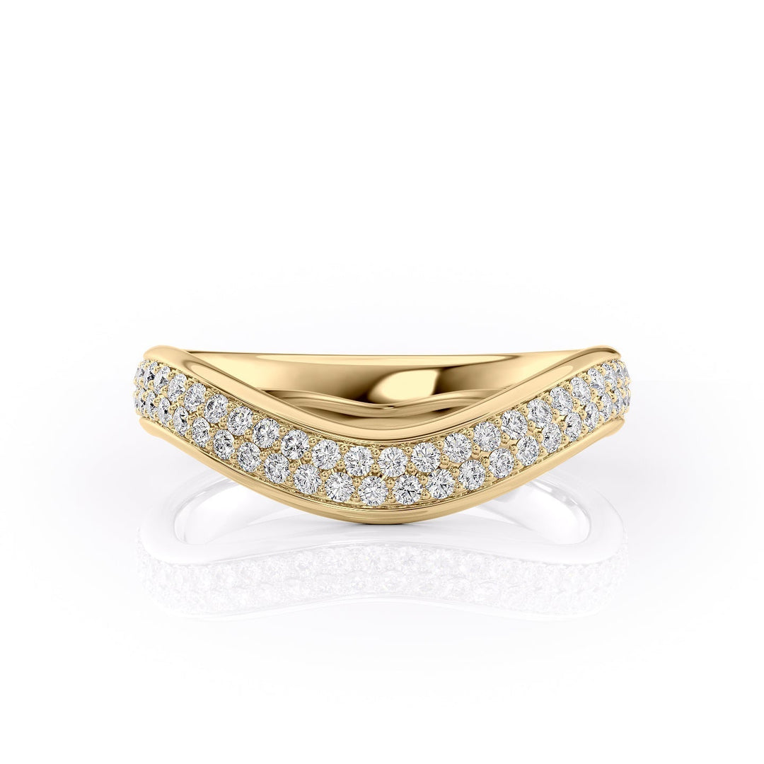 The Pave Brooklyn Wedding Bands 18K Gold#material_18k-gold