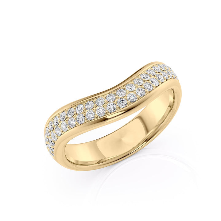 The Pave Brooklyn Wedding Bands 14K Gold#material_14k-gold