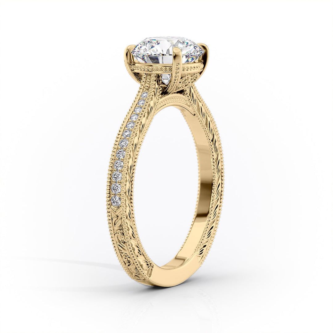 The Pave Cathedral Skye Set With A Pear Lab Diamond#material_gold