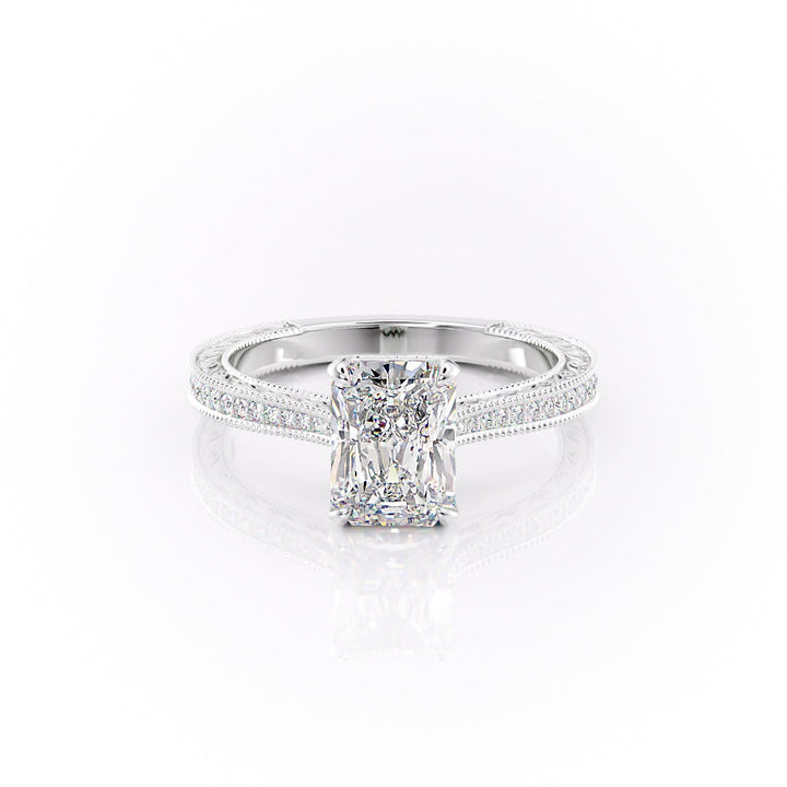 The Pave Cathedral Skye Set With A Radiant Lab Diamond-L'Amour Brilliance #material_white