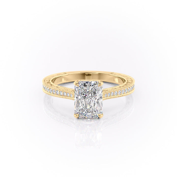 The Pave Cathedral Skye Set With A Radiant Lab Diamond-L'Amour Brilliance #material_gold