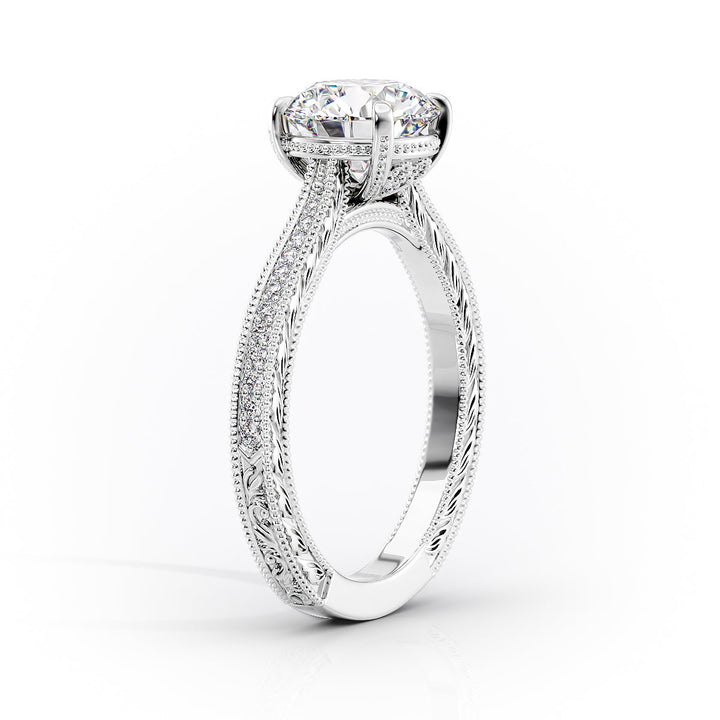 The Pave Cathedral Skye Set With A Round Lab Diamond#material_white