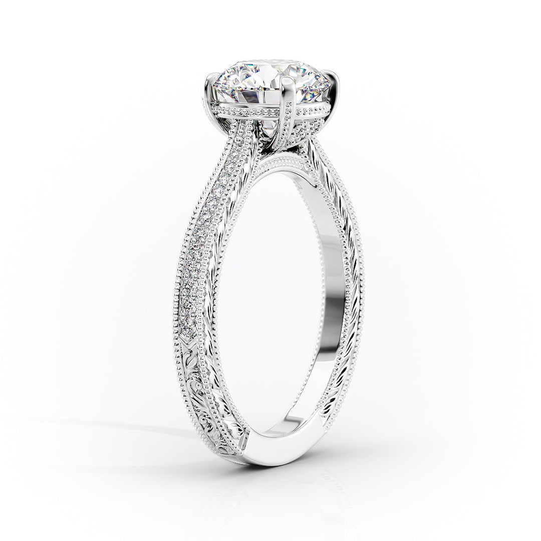 The Pave Cathedral Skye Set With An Oval Lab Diamond#material_white