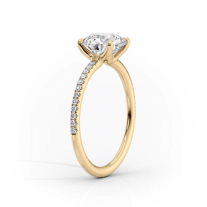 The Pave Cecelia Set With Cushion Pave Lab Diamond 1.5 Carat 14K Gold#material_14k-gold