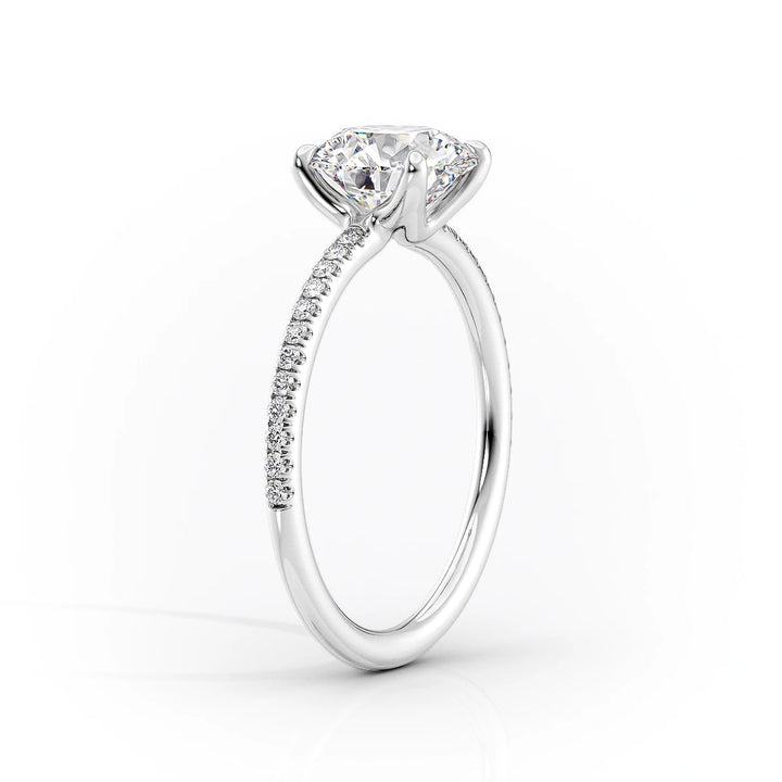 The Pave Cecelia Set With Cushion Pave Lab Diamond 1.5 Carat 14K White#material_14k-white