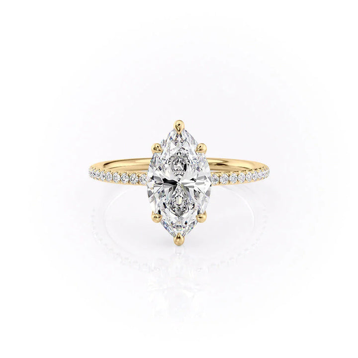 The Pave Cecelia Set With Marquise Pave Lab Diamond 1 Carat 14K Gold#material_14k-gold