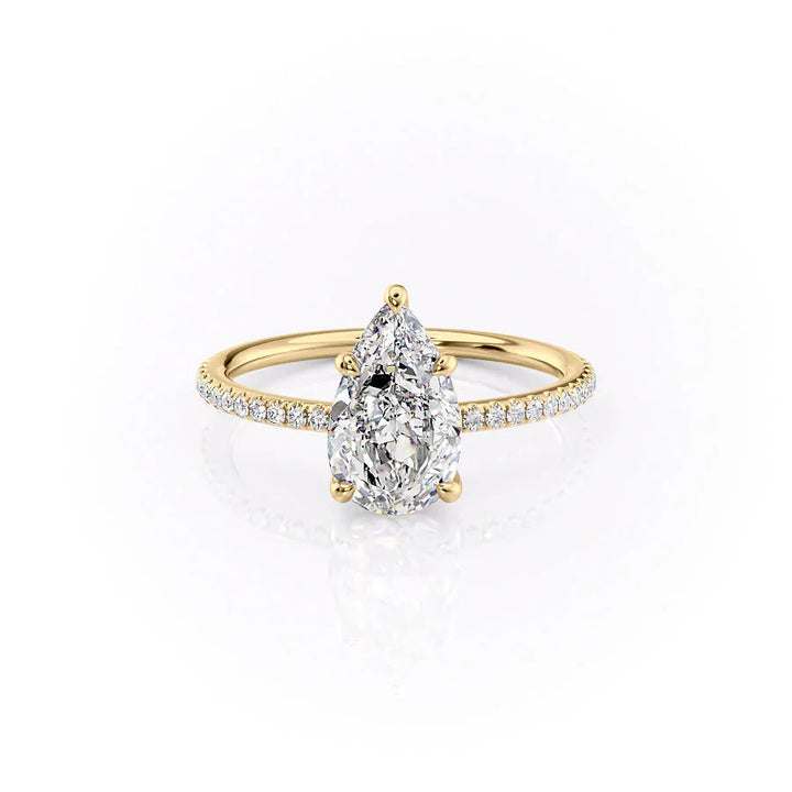 The Pave Cecelia Set With Pear Pave Moissanite#material_14k-gold