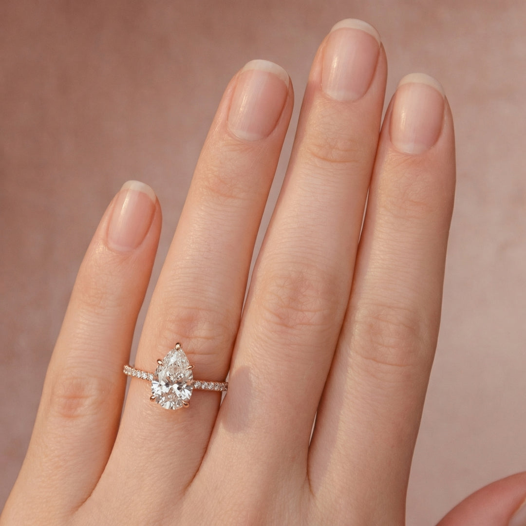 The Pave Cecelia Pear Rose Gold #material_rose