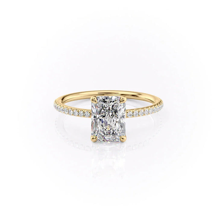 The Pave Cecelia Set With Radiant Pave Lab Diamond 1 Carat 14K Gold#material_14k-gold