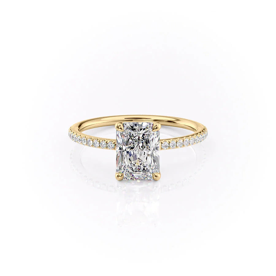 The Pave Cecelia Set With Radiant Pave Moissanite#material_14k-gold