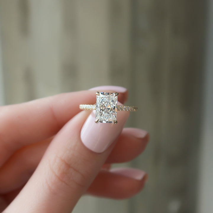 The Pave Cecelia Set With Radiant Pave Moissanite#material_14k-gold