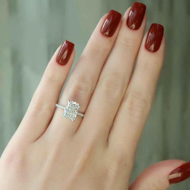 The Pave Cecelia Set With Radiant Pave Moissanite#material_14k-white