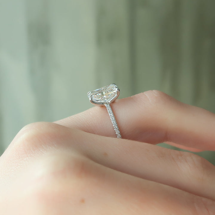 The Pave Cecelia Set With Radiant Pave Moissanite#material_14k-white