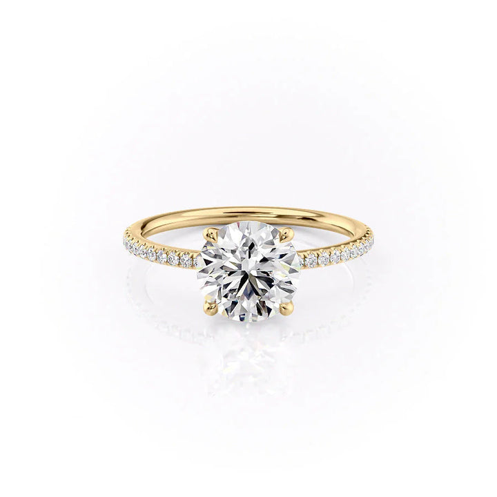 The Pave Cecelia Set With Round Pave Lab Diamond 1 Carat 14K Gold#material_14k-gold