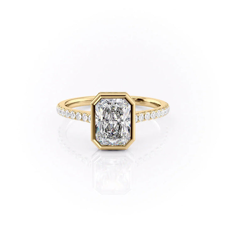 The Pave Christine Set With Radiant Pave Lab Diamond 1 Carat 14K Gold#material_14k-gold