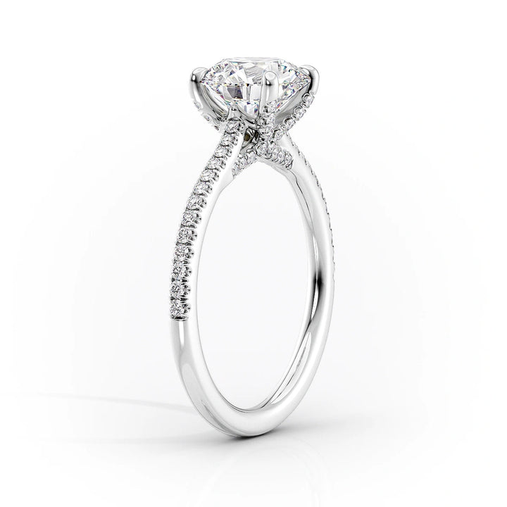 The Pave Clara Set With Cushion Pave Lab Diamond 1.5 Carat 18K White#material_18k-white