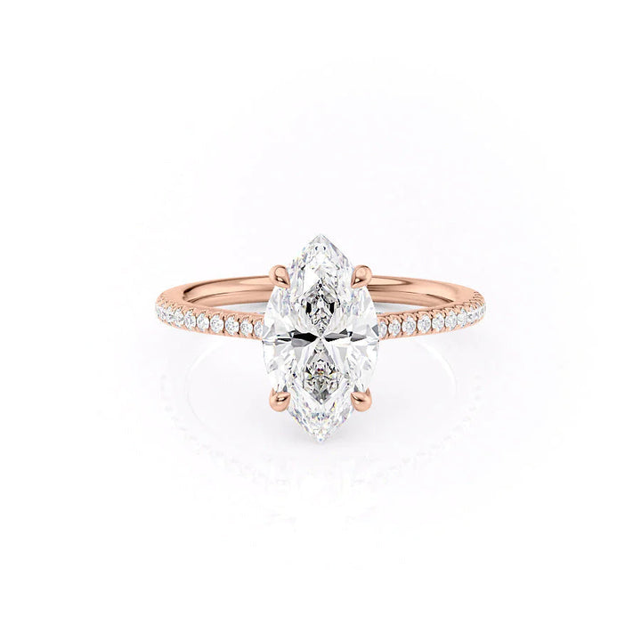 The Pave Clara Set With Marquise Pave Moissanite#material_14k-rose