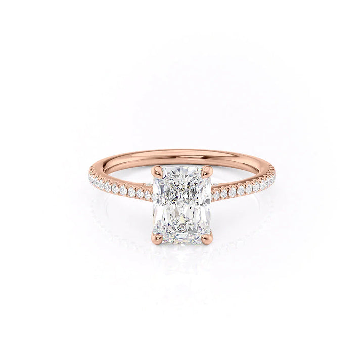 The Pave Clara Set With Radiant Pave Moissanite#material_14k-rose