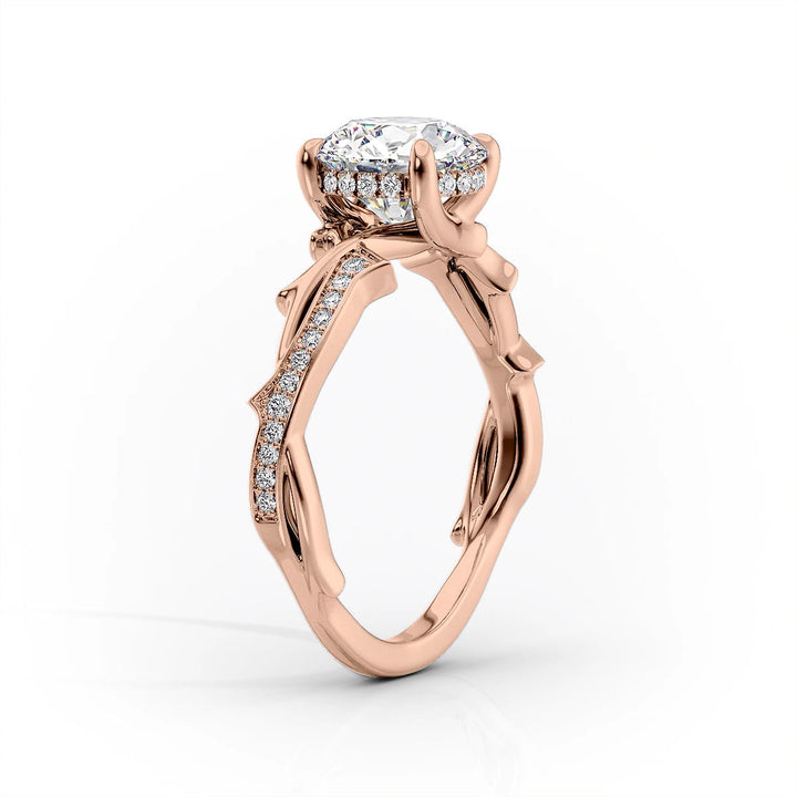 The Pave Coco Set With Cushion Pave Lab Diamond 1.5 Carat 14K Rose#material_14k-rose